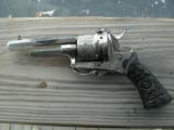 Pinfire Revolver 7mm Engraved Nickle Plated - 2 of 12