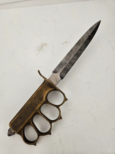 WW1 US Model 1918 Mk1 Trench Knife LF&C - Image 4 of 6