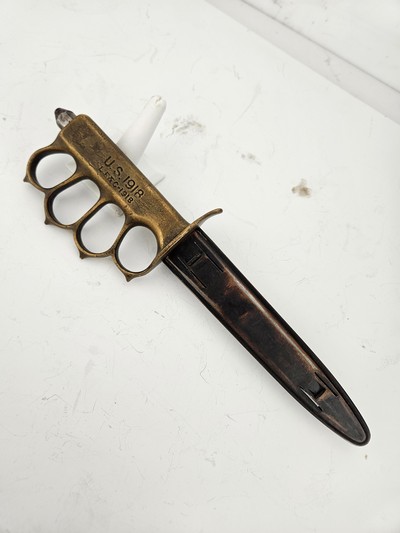 WW1 US Model 1918 Mk1 Trench Knife LF&C - Image 1 of 6