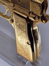 24k Gold Engraved Browning Hi-Power Belgium T-Series 9mm - Image 13 of 15