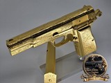 24k Gold Engraved Browning Hi-Power Belgium T-Series 9mm - Image 2 of 15
