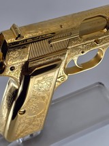 24k Gold Engraved Browning Hi-Power Belgium T-Series 9mm - Image 4 of 15