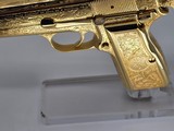 24k Gold Engraved Browning Hi-Power Belgium T-Series 9mm - Image 3 of 15