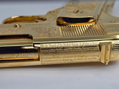 250th Anniversary America Tribute Colt 1911 – 24K Gold, Limited Edition # - Image 14 of 15