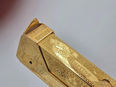 24K Gold Dia de los Muertos Cobray SWD m11 9mm Custom - Image 3 of 11