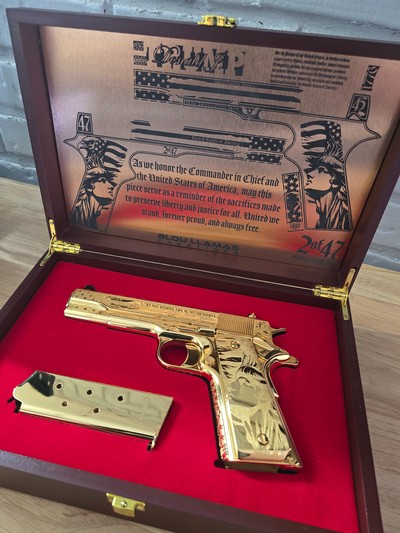 Custom 1911 Colt Trump USA 24k Gold #of47 - Image 1 of 12