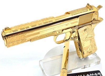 Custom 1911 Colt Trump USA 24k Gold #of47 - Image 2 of 12