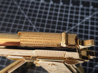 Custom 1911 Colt Trump USA 24k Gold #of47 - Image 10 of 12