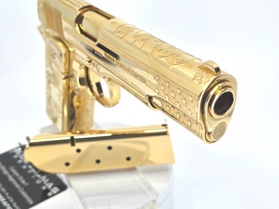 Custom 1911 Colt Trump USA 24k Gold #of47 - Image 5 of 12