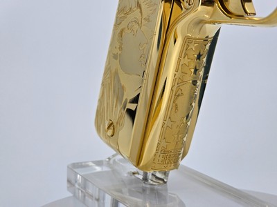 Custom 1911 Colt Trump USA 24k Gold #of47 - Image 8 of 12