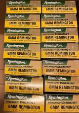 6 MM REMINGTON FACTORY 75 GRAIN SOFT POINT VARMINT AMMUNITION - 1 of 2