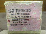 FS: Sealed Box of Winchester .25-20 W.H.V. Model 1892 Smokeless Metal Patched - 4 of 6