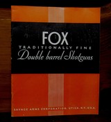 Fox, Utica Gun Catalog Undated but late 1930’s (?) 23 Pages