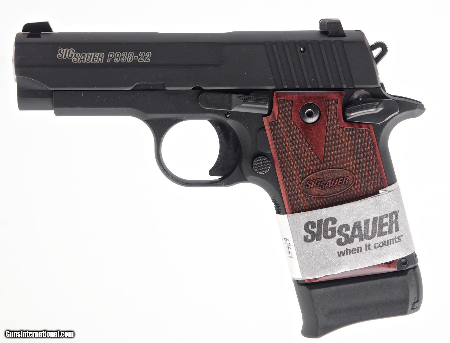 SIG SAUER P938-22 .22 LR CALIBER SAO SEMI AUTO PISTOL WITH 3 1/4 IN ...