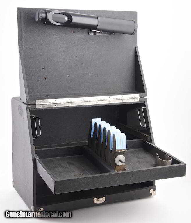 VINTAGE PACHMAYR BULLSEYE PISTOL BOX WITH 5GUN SLIDEOUT TRAY
