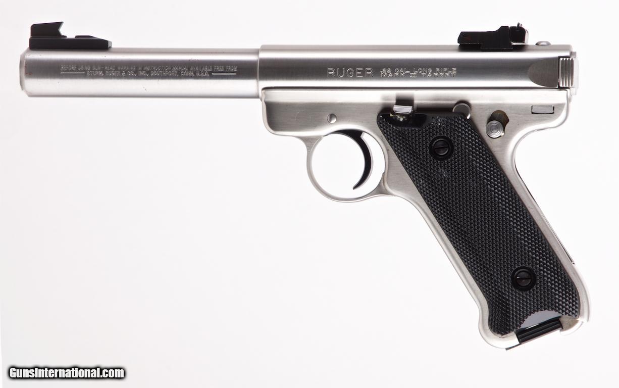 RUGER MODEL MARK II STAINLESS .22 LR SEMI-AUTOMATIC PISTOL WITH 5.5 IN ...