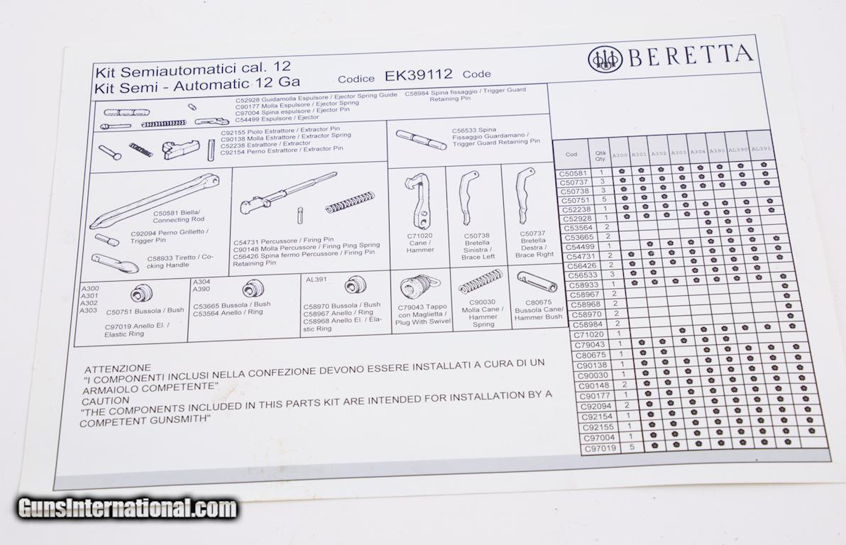Beretta 390 Bolt Assembly Trigger Group And Parts Kit