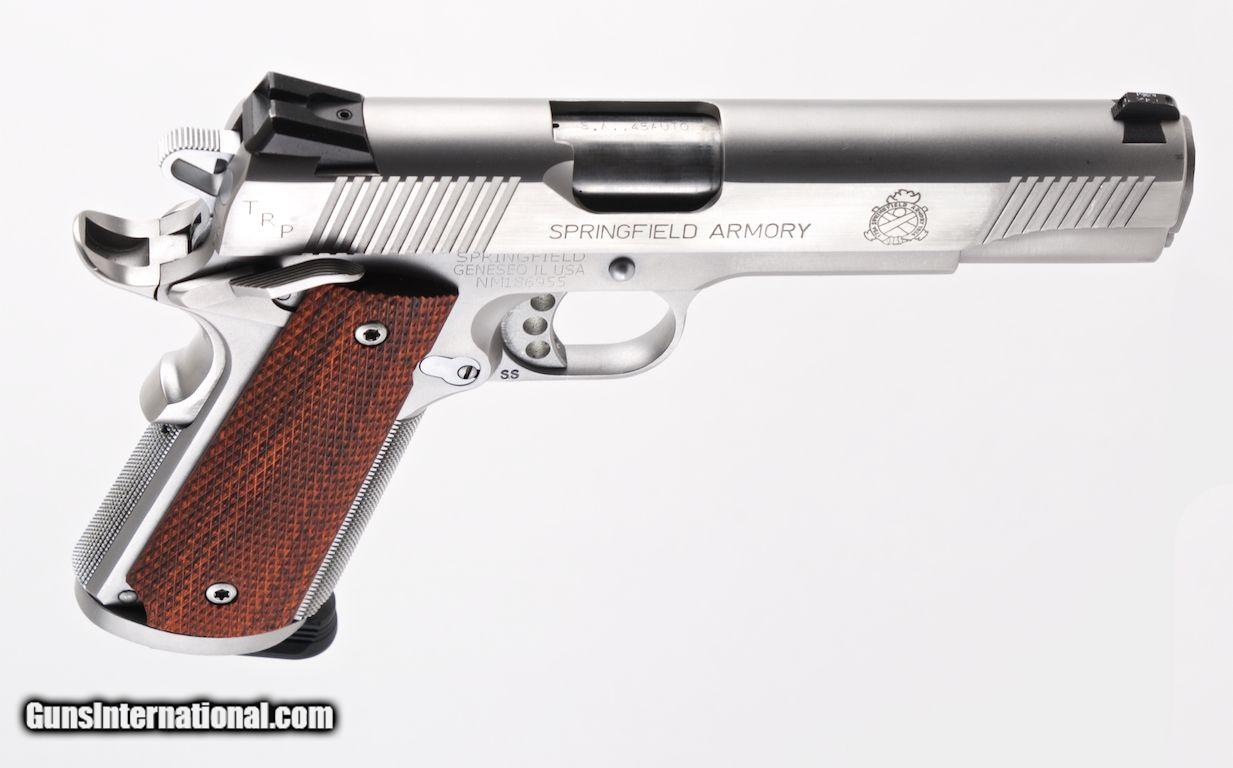 SPRINGFIELD ARMORY MODEL 1911 A1 TRP STAINLESS .45 ACP SINGLE ACTION ...