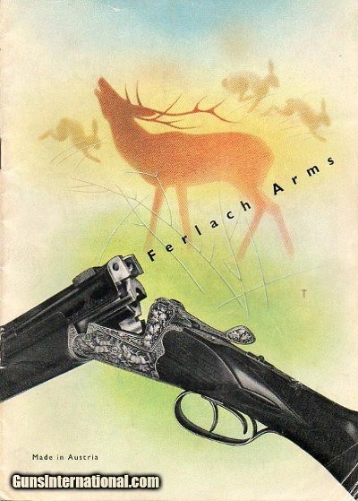 Original Ferlach Arms gun catalog Circa 1946