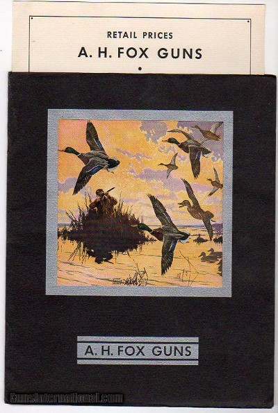 A H FOX ORIGINAL 1930 GUN CATALOG 