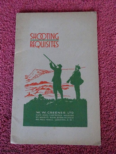 GREENER LTD. LONDON, ORIGINAL VINTAGE CATALOGS & ADVERTISING