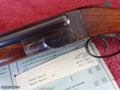 L C SMITH, HUNTER SPECIAL, 410 GAUGE - LIKE NEW - ONLY 295 MADE