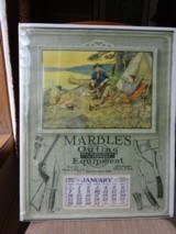MARBLES ARMS & MFG. CO. GLADSTONE MICH. ORIGINAL CALENDAR 1923 - PHILIP R GOODWIN - EXTREMELY RARE - 1 of 9