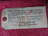 A H FOX, PHIL., CE GRADE 12 GAUGE - EXCELLENT, EARLY GUN - 2 of 15
