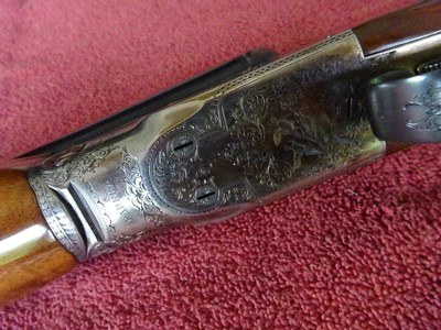 PARKER REPRO DHE 20 GAUGE EXCEPTIONAL WOOD BEAVERTAIL FOREARM - Image 8 of 15