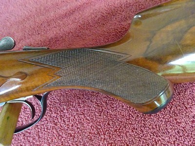 PARKER REPRO DHE 20 GAUGE EXCEPTIONAL WOOD BEAVERTAIL FOREARM - Image 4 of 15