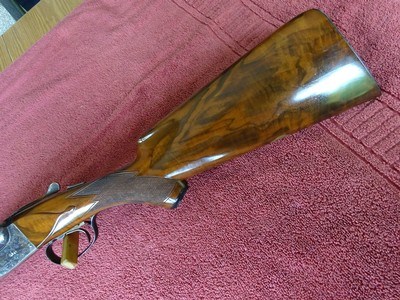 PARKER REPRO DHE 20 GAUGE EXCEPTIONAL WOOD BEAVERTAIL FOREARM - Image 6 of 15