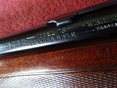 WINCHESTER MODEL 75 SPORTER 99% ORIGINAL BLUE NICE GUN - Image 5 of 15