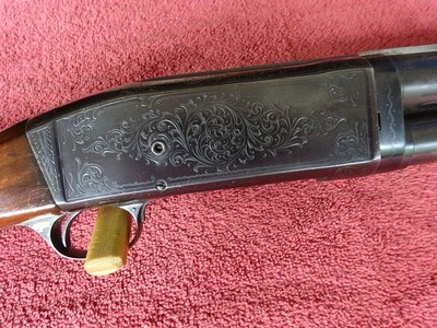 REMINGTON MODEL 29E FACTORY ENGRAVED 12 GAUGE TRAP - Image 10 of 13