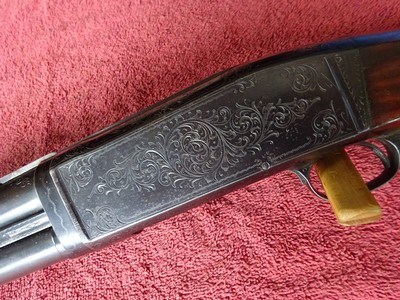 REMINGTON MODEL 29E FACTORY ENGRAVED 12 GAUGE TRAP - Image 1 of 13
