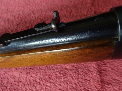 WINCHESTER MODEL 94 PRE-64 CARBINE 30-30 WIN EXCELLENT ALL ORIGINAL - Image 11 of 14
