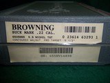 BROWNING BUCK MARK 5.5" Nickel Target 22LR Excellent Condition - 2 of 11