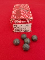 Hornady Muzzleloading 58 cal .570" Lead Round Balls - 1 of 1