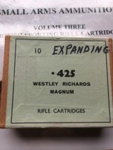 425 Westley Richards Ammo - 2 of 4