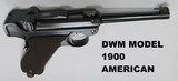 DWM German Luger Model 1900 American Eagle Stamp 30Luger 7.65 Para - 1 of 15