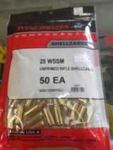 Winchester 25 WSSM Brass 50ct - 1 of 1