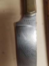 Custom Turpin Damascus Fixed Blade - 1 of 7
