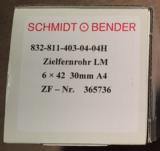 Schmidt & Bender Zenith 6X42 Scope - 1 of 1