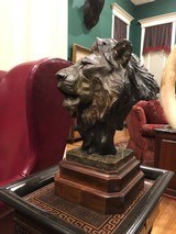 "Lion Head" Bronze Sculpture by Dennis P. Anderson - 1 of 2