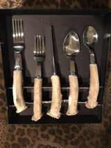 Genuine Antler-handled Cutlery Sets - Sheffield Steel - England - 1 of 3