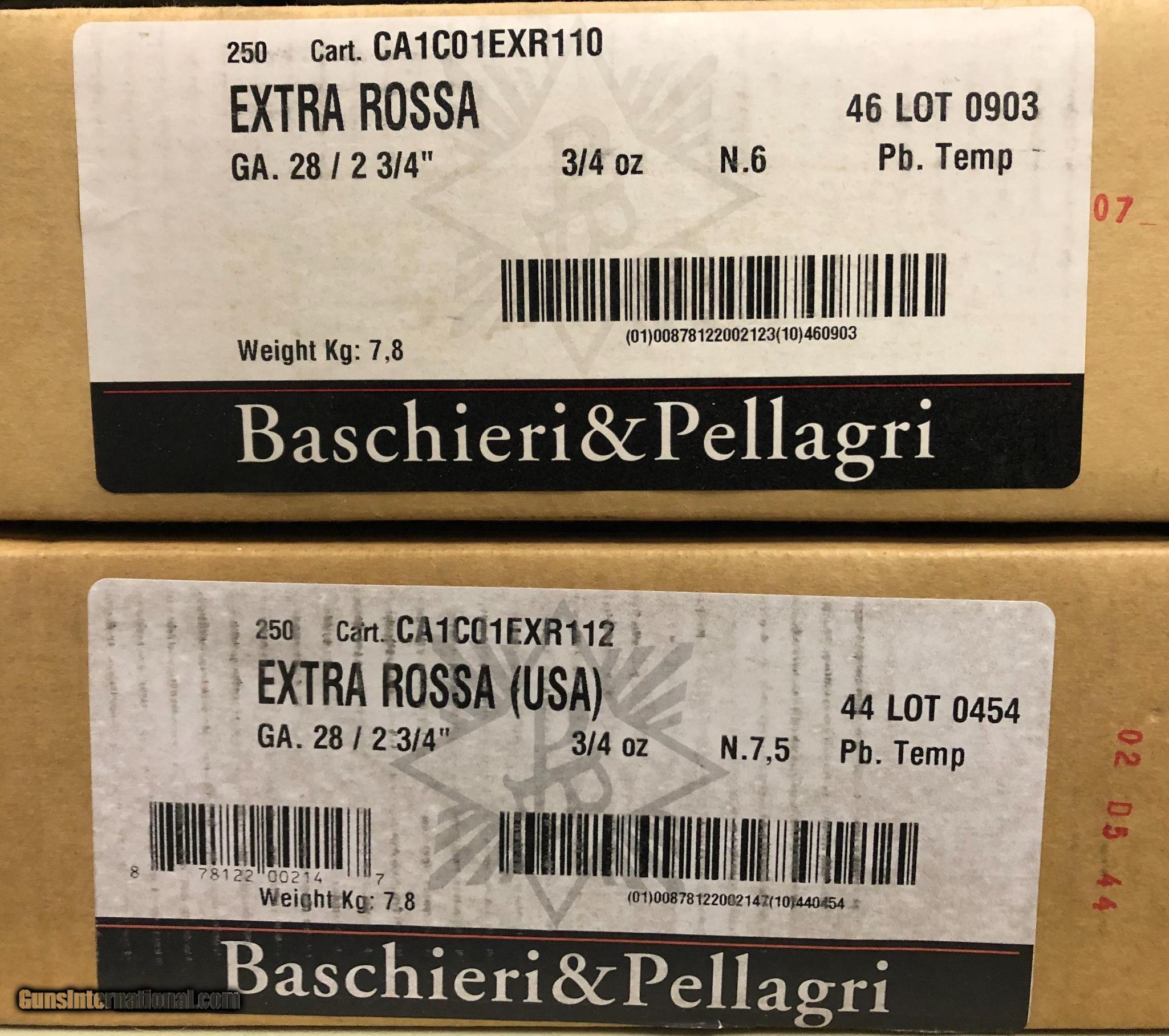 B&P (Baschieri & Pellagri) 28 Gauge Extra Rossa Cartridges