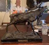 Bronze Elk Sculpture (P.J. Mene) - 2 of 4