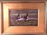 Original Oil of East African Grant's Gazelles by T. Pridham - 1 of 1