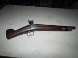 Antique Custom Belgian Early 1800s Short Gun, Black Powder Rifle w/ Octigon Short Barrel. - 1 of 6