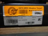 MINT CZ CZ75 SP01 SHADOW TARGET 9MM IN ORIG SKU 91159 - 3 of 3