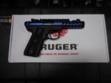 RUGER MKIII 22/45 LITE BLUE .22 LR P45MK3ALRP-BG SKU 3908 AS NEW- 2 of 3